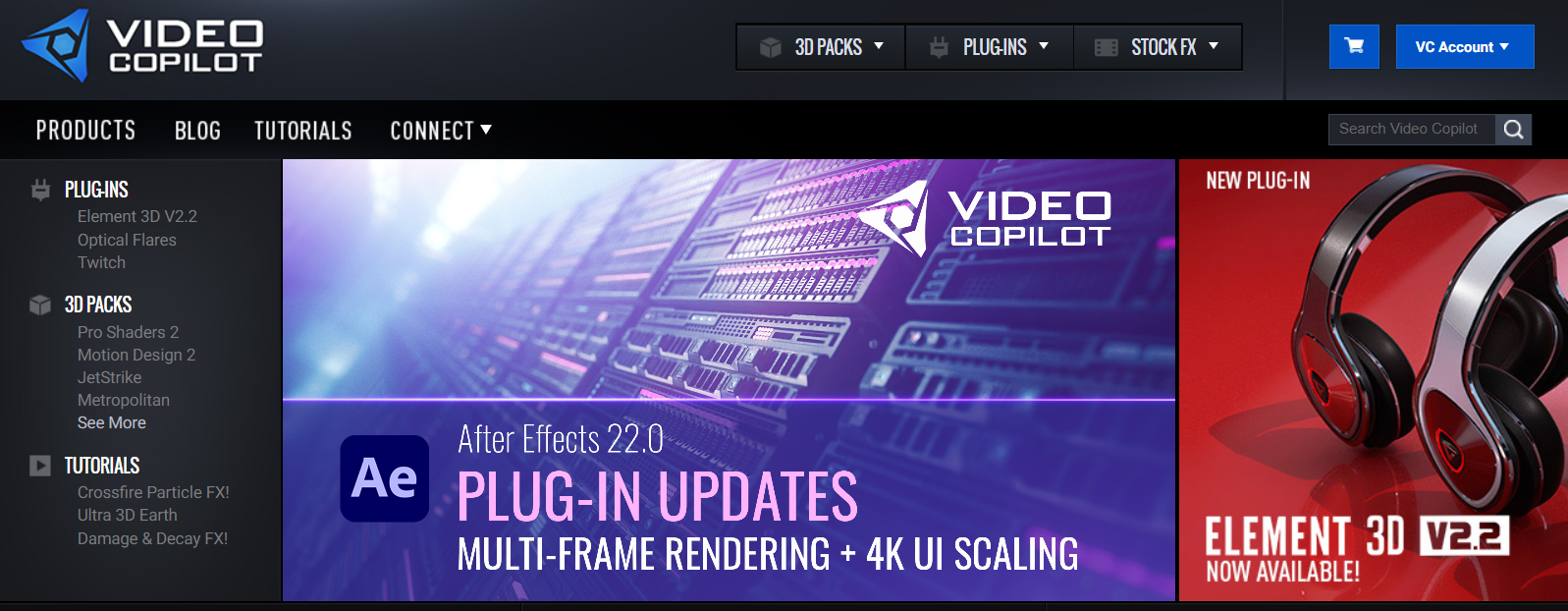 Video Copilot website